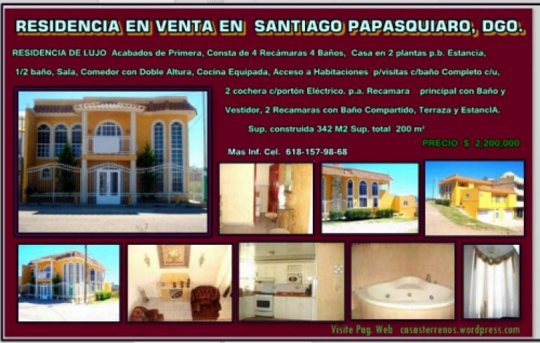 HERMOSA RESIDENCIA EN VENTA SANTIAGO PAPASQUIARO, DGO. - 7