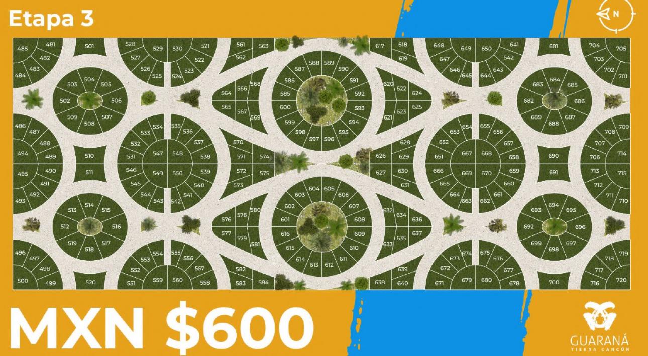 Guaraná: Terrenos de inversión desde 235m² en Cancún. - 2