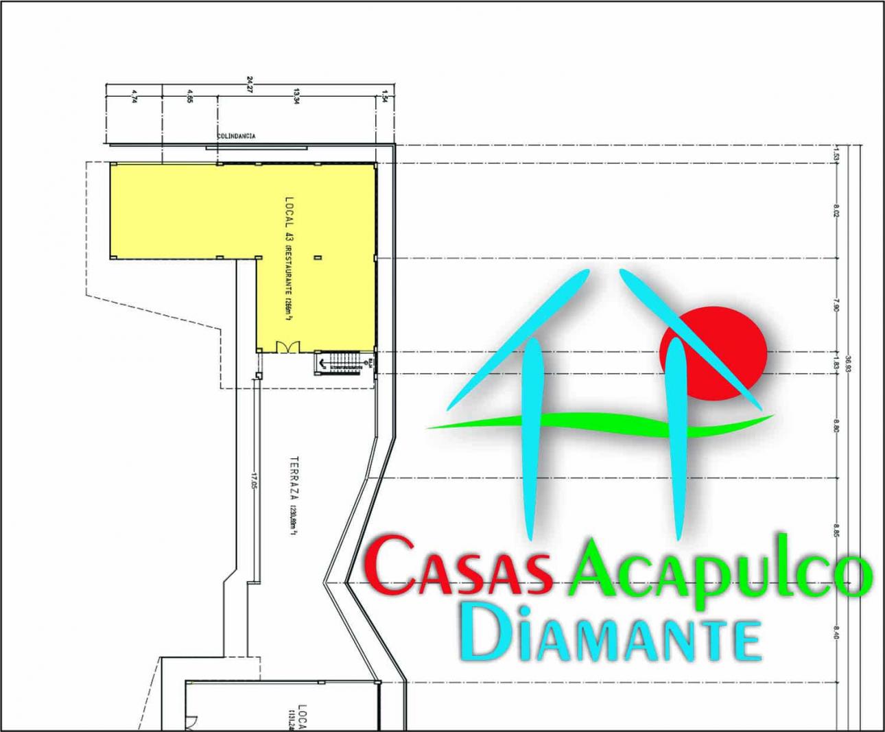 CAD Plaza Harbour 43. Excelente para restaurante