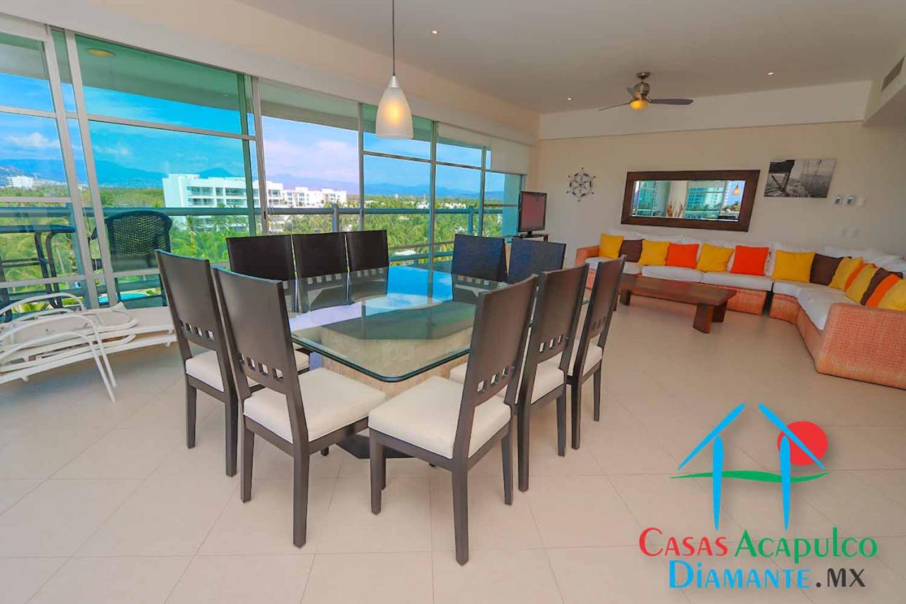 Cad Mayan View 1 601. Terraza Con Vista A las albercas