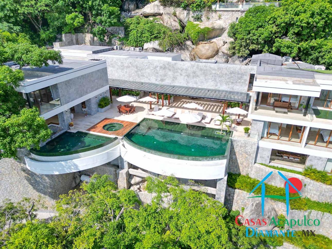 Hermosa casa con Alberca y jacuzzi. Con vista al mar