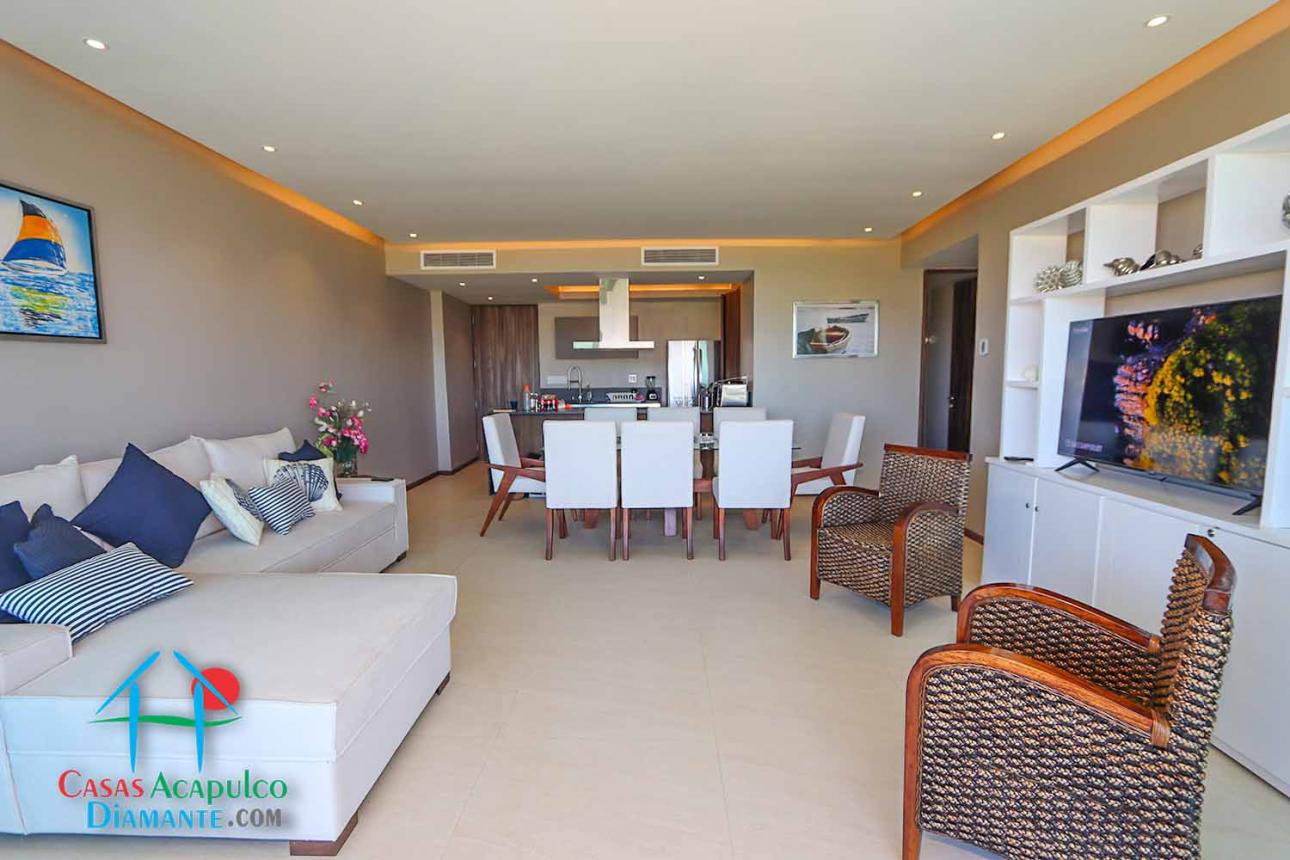 Departamento de playa con terraza y vista a las albercas — foto 8