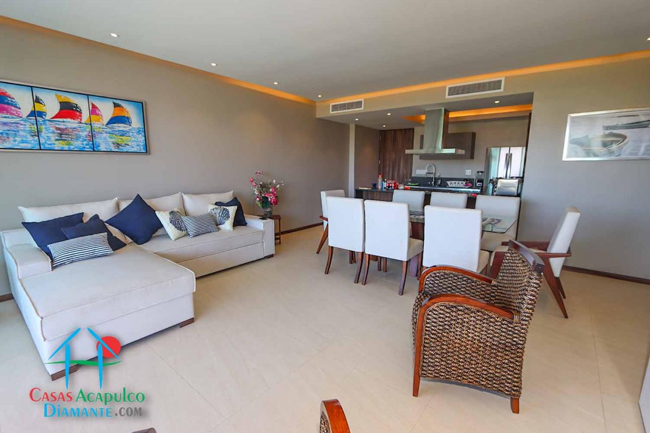 Departamento de playa con terraza y vista a las albercas — foto 7