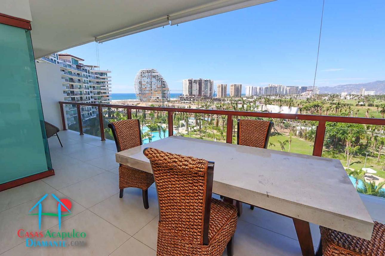 Departamento de playa con terraza y vista a las albercas — foto 9