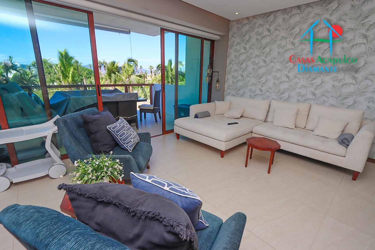 Terraza con vista a la alberca y áreas comunes — foto 2