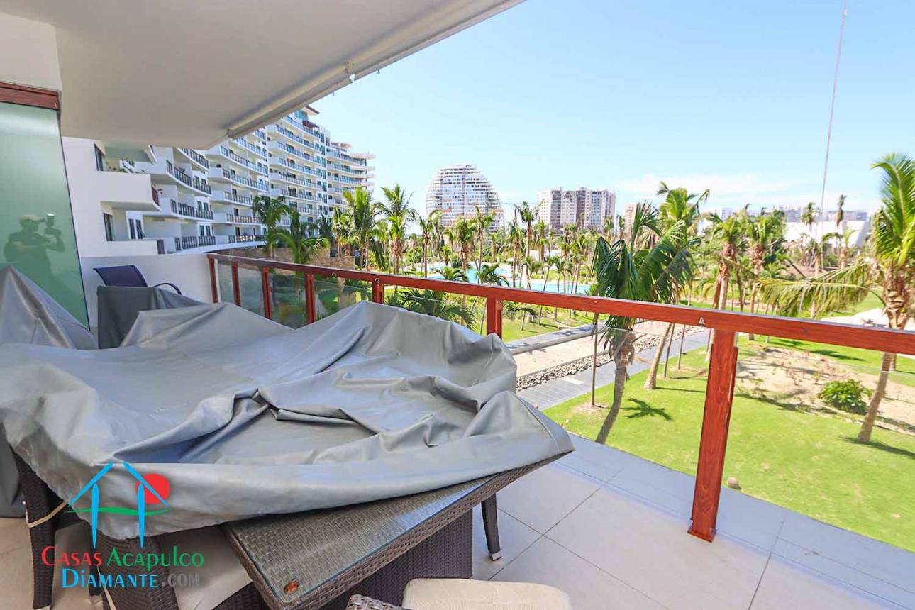Terraza con vista a la alberca y áreas comunes — foto 5
