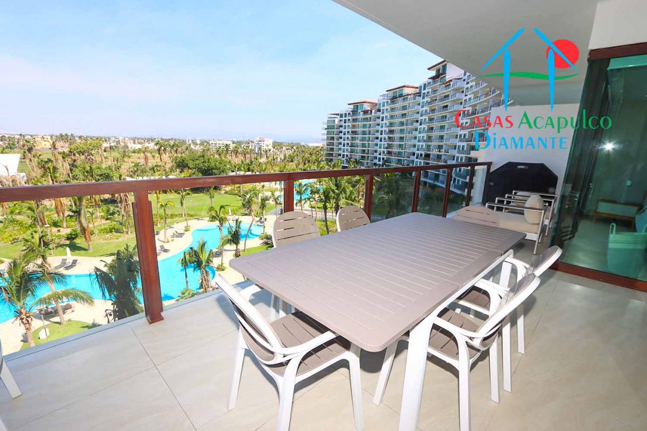 Departamento de playa con terraza y vista a las albercas — foto 9