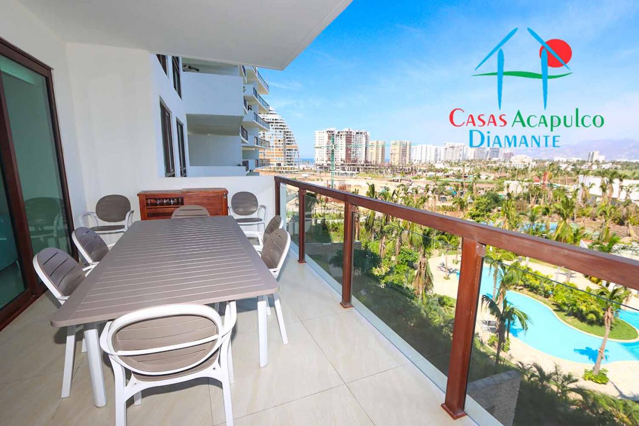 Departamento de playa con terraza y vista a las albercas — foto 7