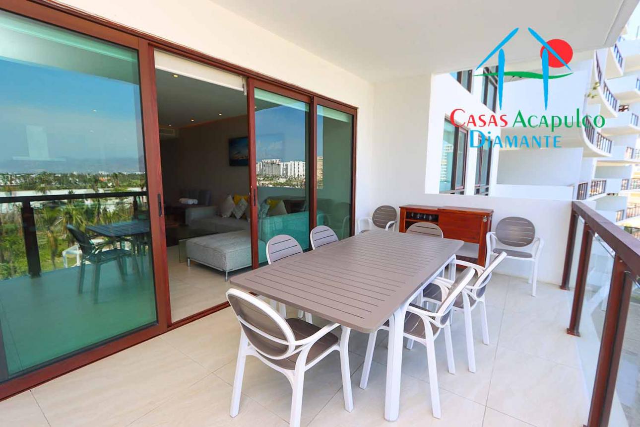 Departamento de playa con terraza y vista a las albercas — foto 8