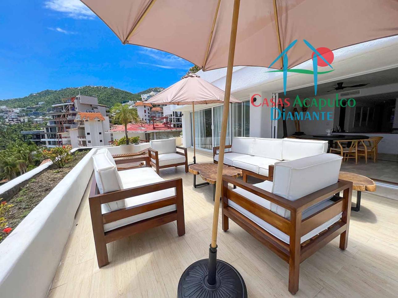 Terraza con alberca privada y vista a la bahía de Acapulco — foto 9