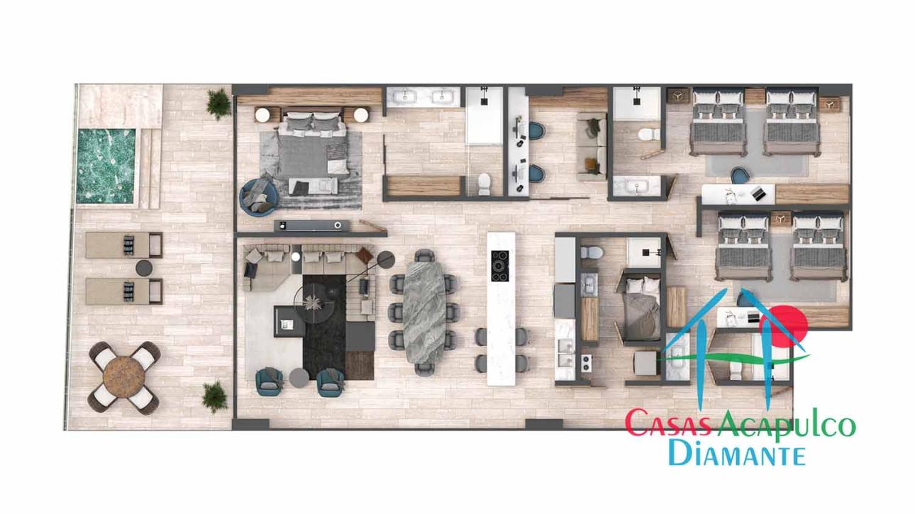 Depa de playa en preventa con terraza y alberca privada — foto 6
