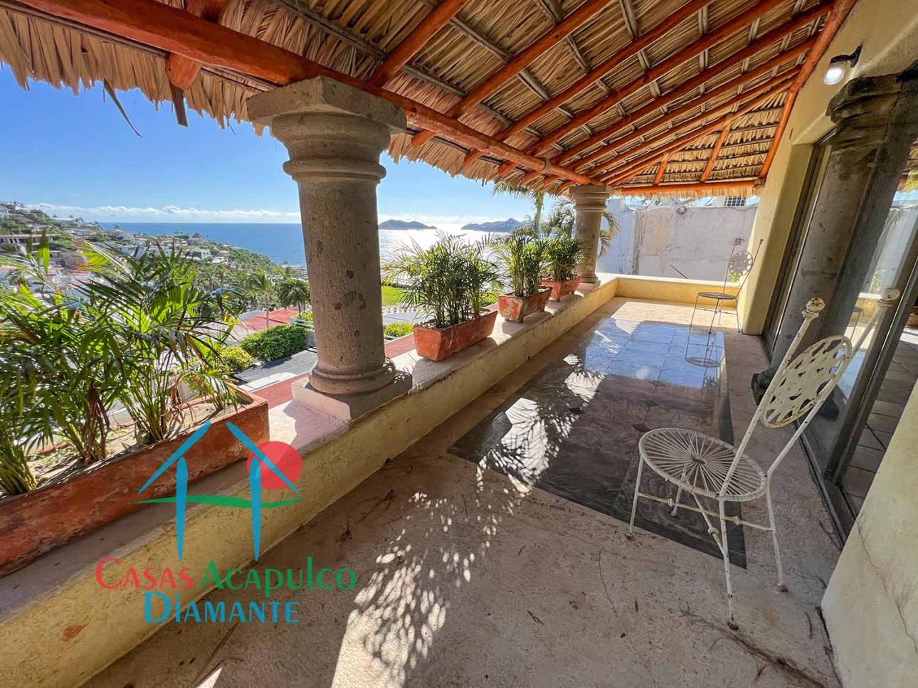 Casa con alberca privada, vista al mar, terraza con palapa - 20