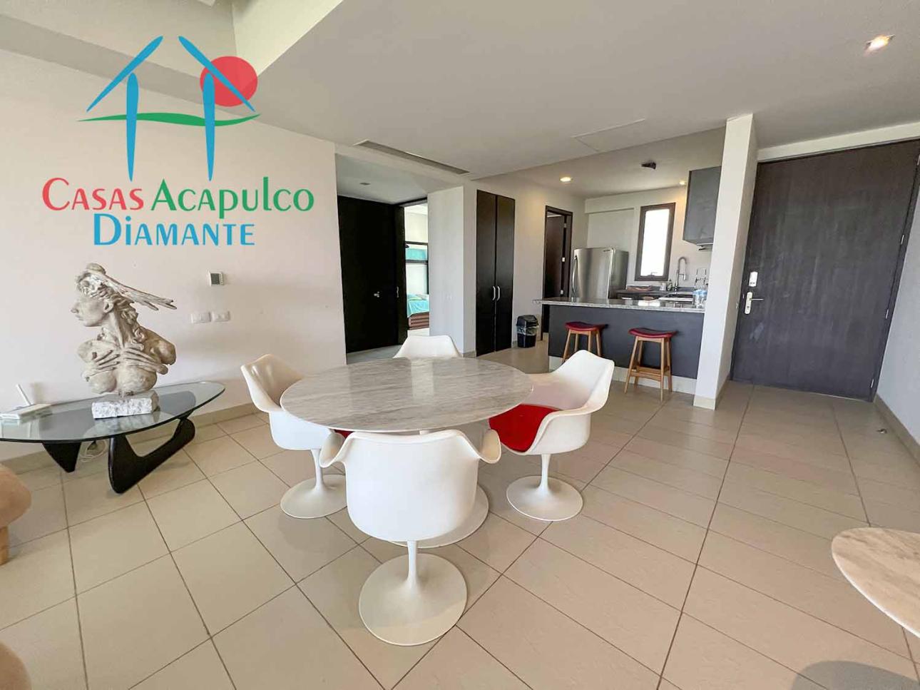 Depa en condominio de playa. Terraza con vista a la alberca — foto 4