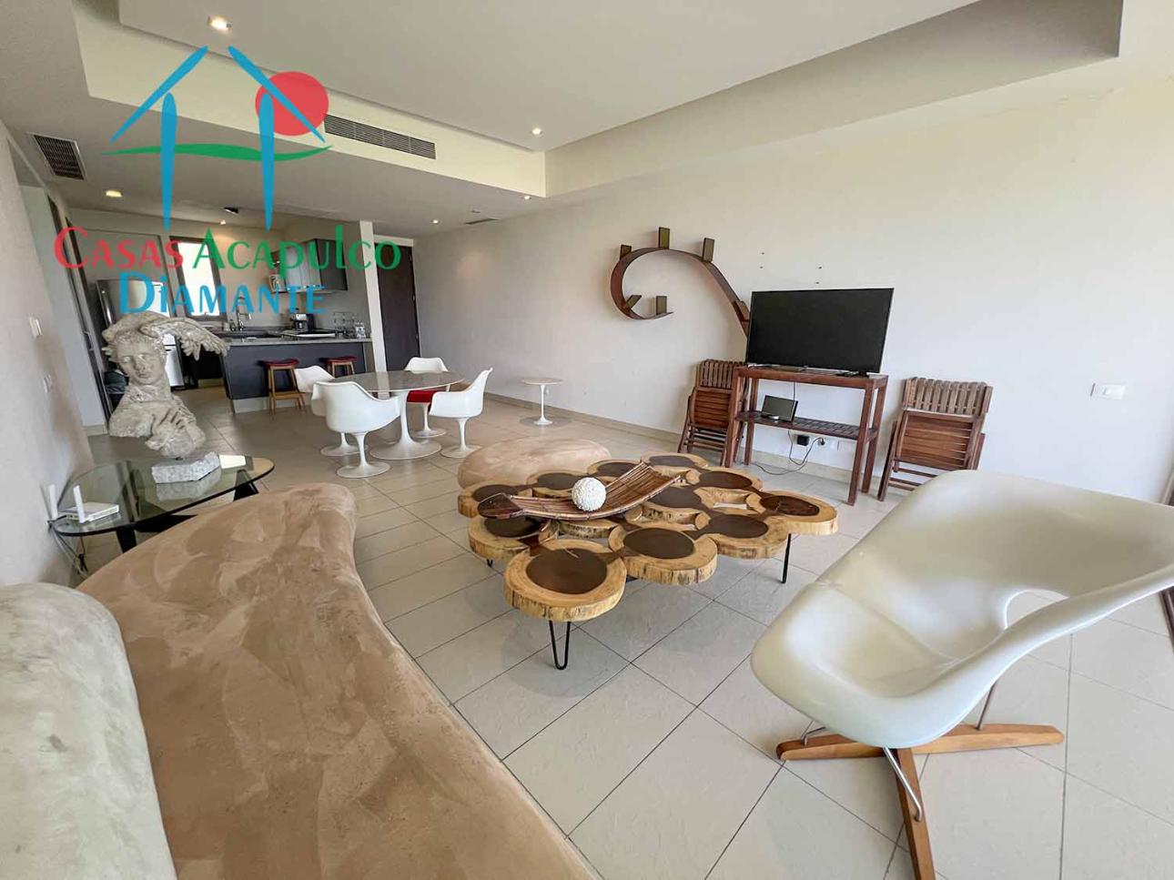Depa en condominio de playa. Terraza con vista a la alberca — foto 7
