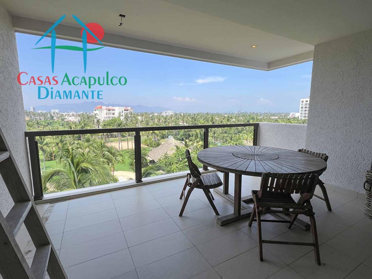 Depa en condominio de playa. Terraza con vista a la alberca — foto 9