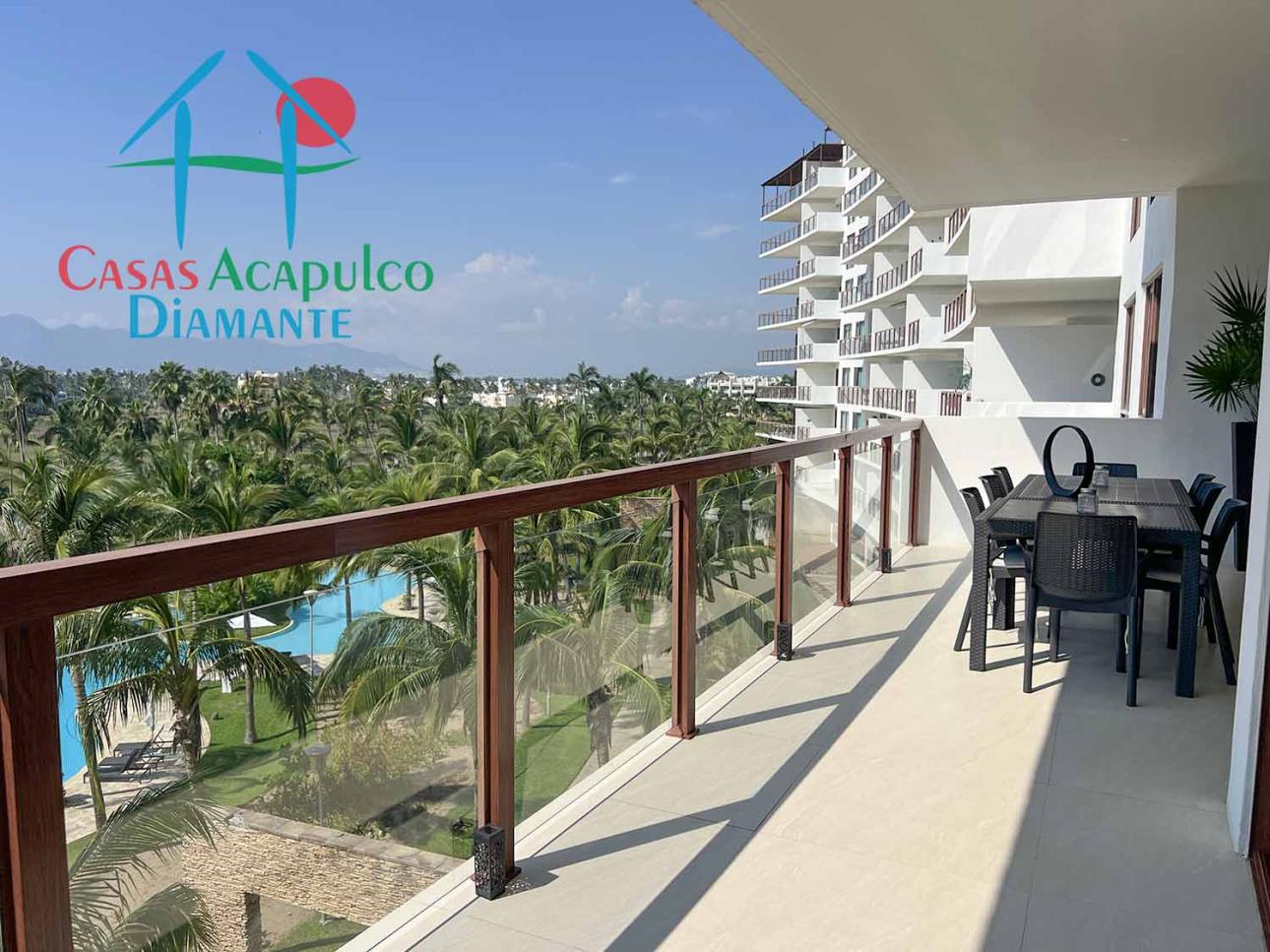 En condominio de playa. Terraza con vista a las albercas — foto 10