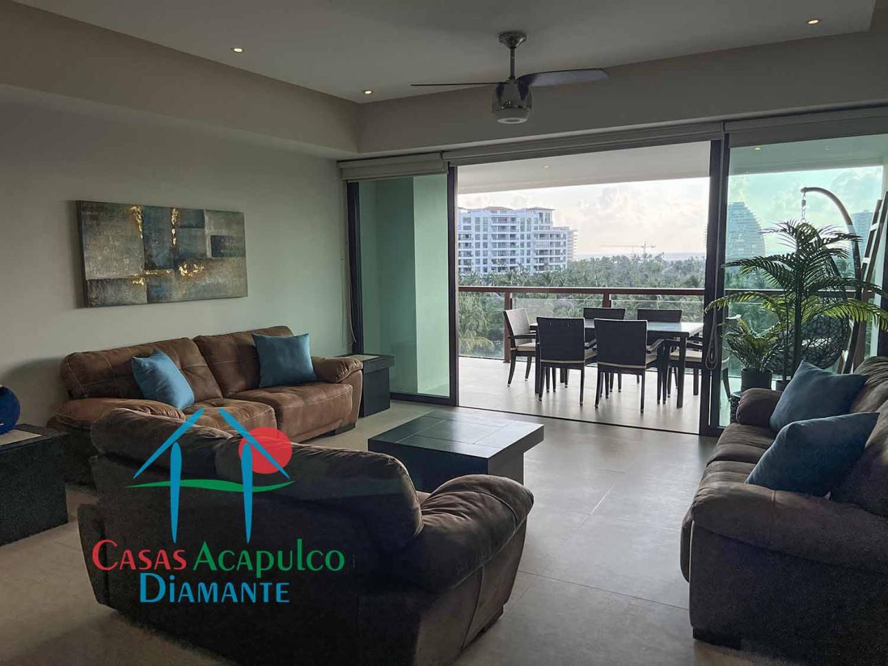 En condominio de playa. Terraza con vista a las albercas — foto 4