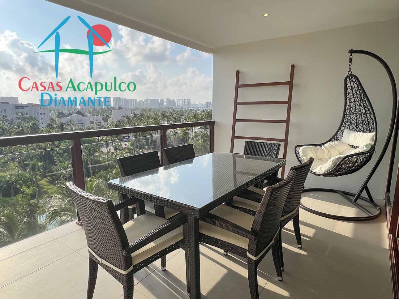 En condominio de playa. Terraza con vista a las albercas — foto 7