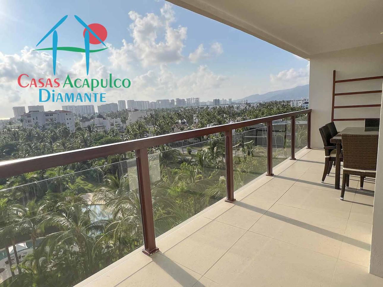 En condominio de playa. Terraza con vista a las albercas — foto 8