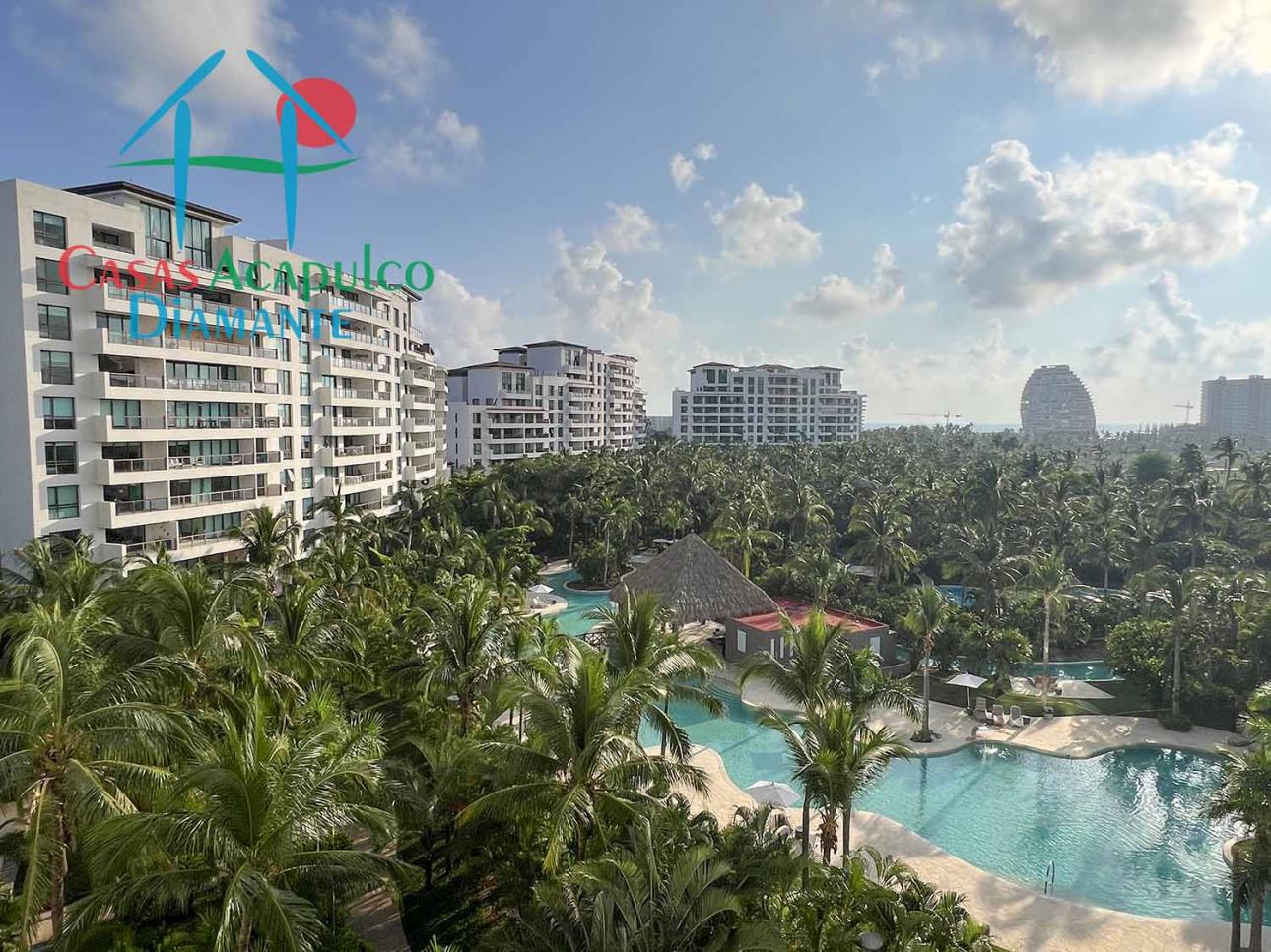 En condominio de playa. Terraza con vista a las albercas — foto 9
