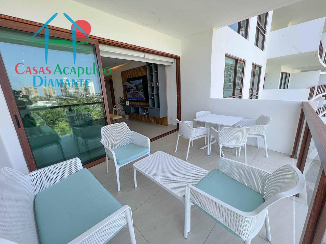 Depa de playa. Terraza Con Vista A Los Jardines — foto 6
