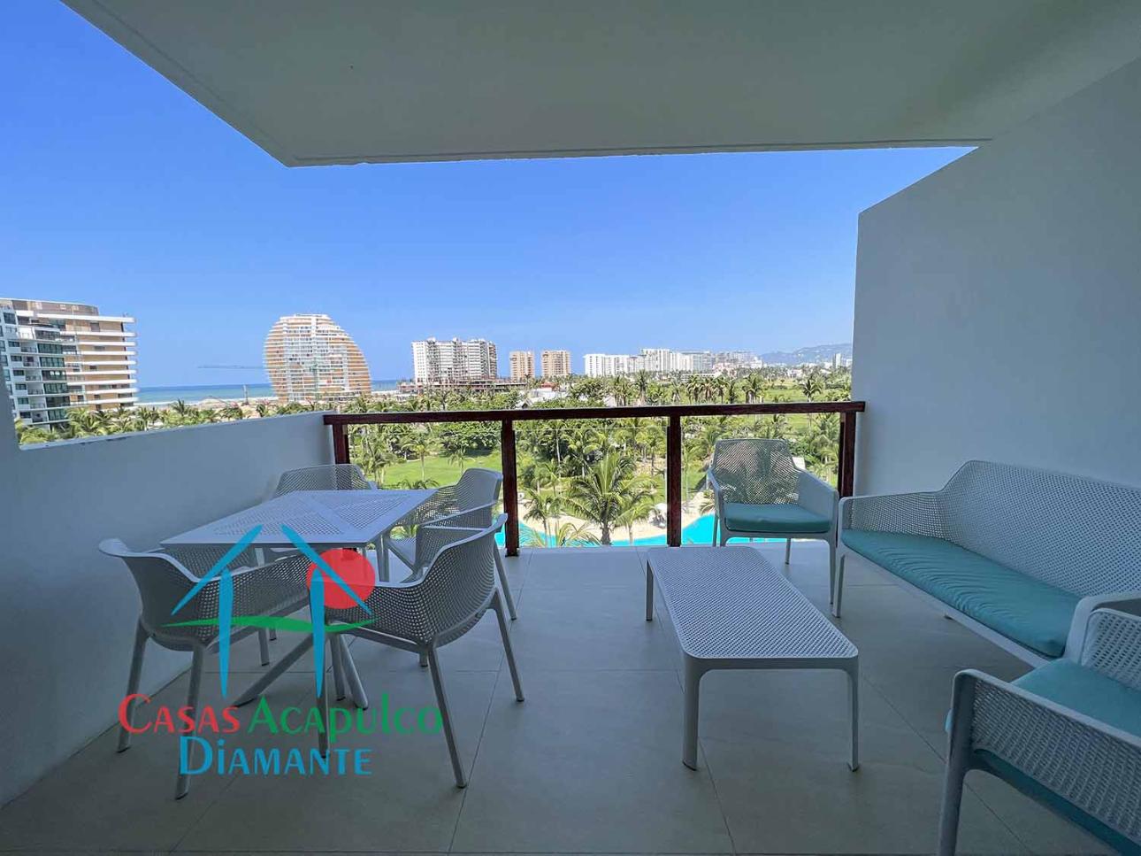 Depa de playa. Terraza Con Vista A Los Jardines — foto 5