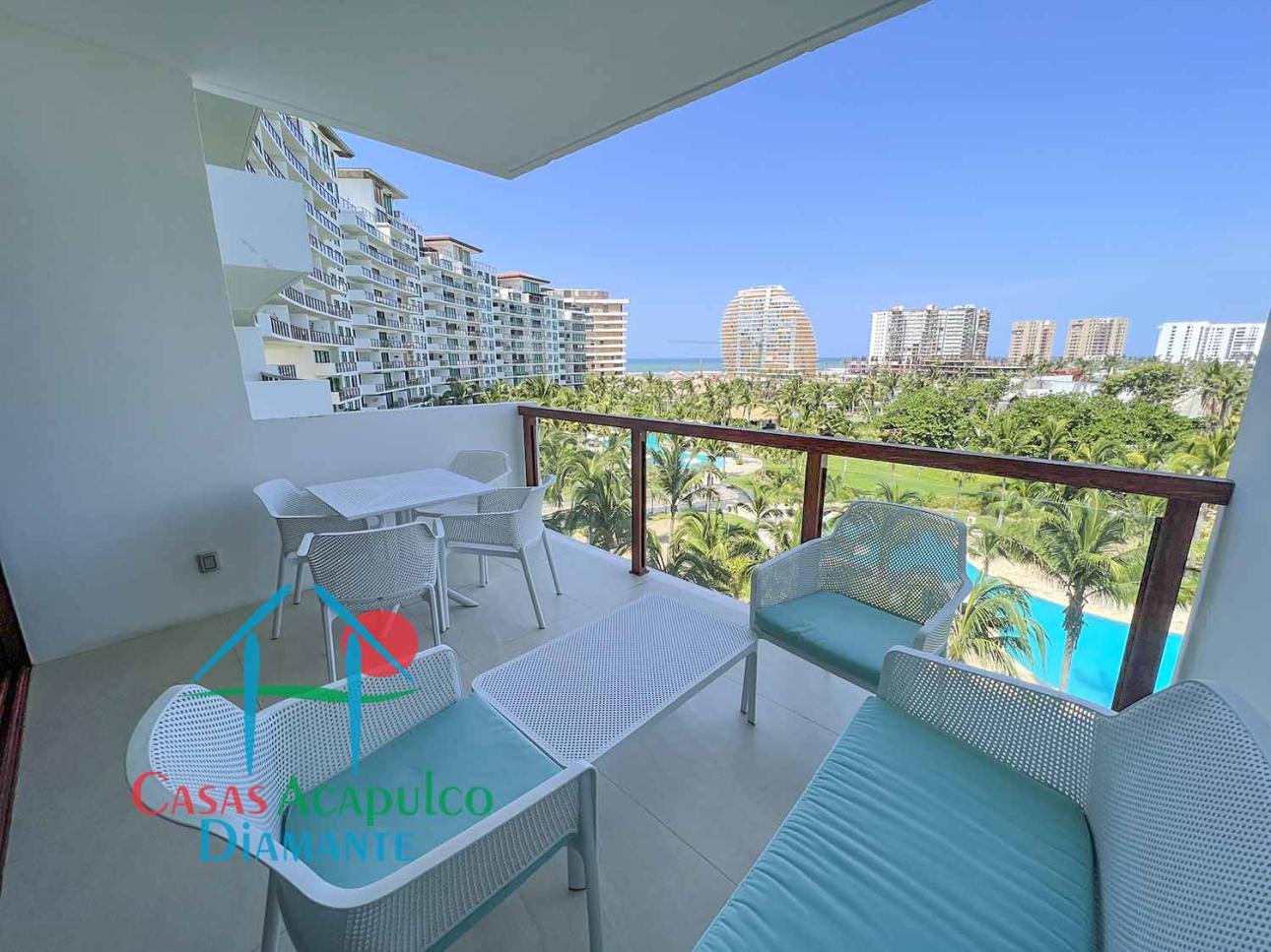 Depa de playa. Terraza Con Vista A Los Jardines — foto 7