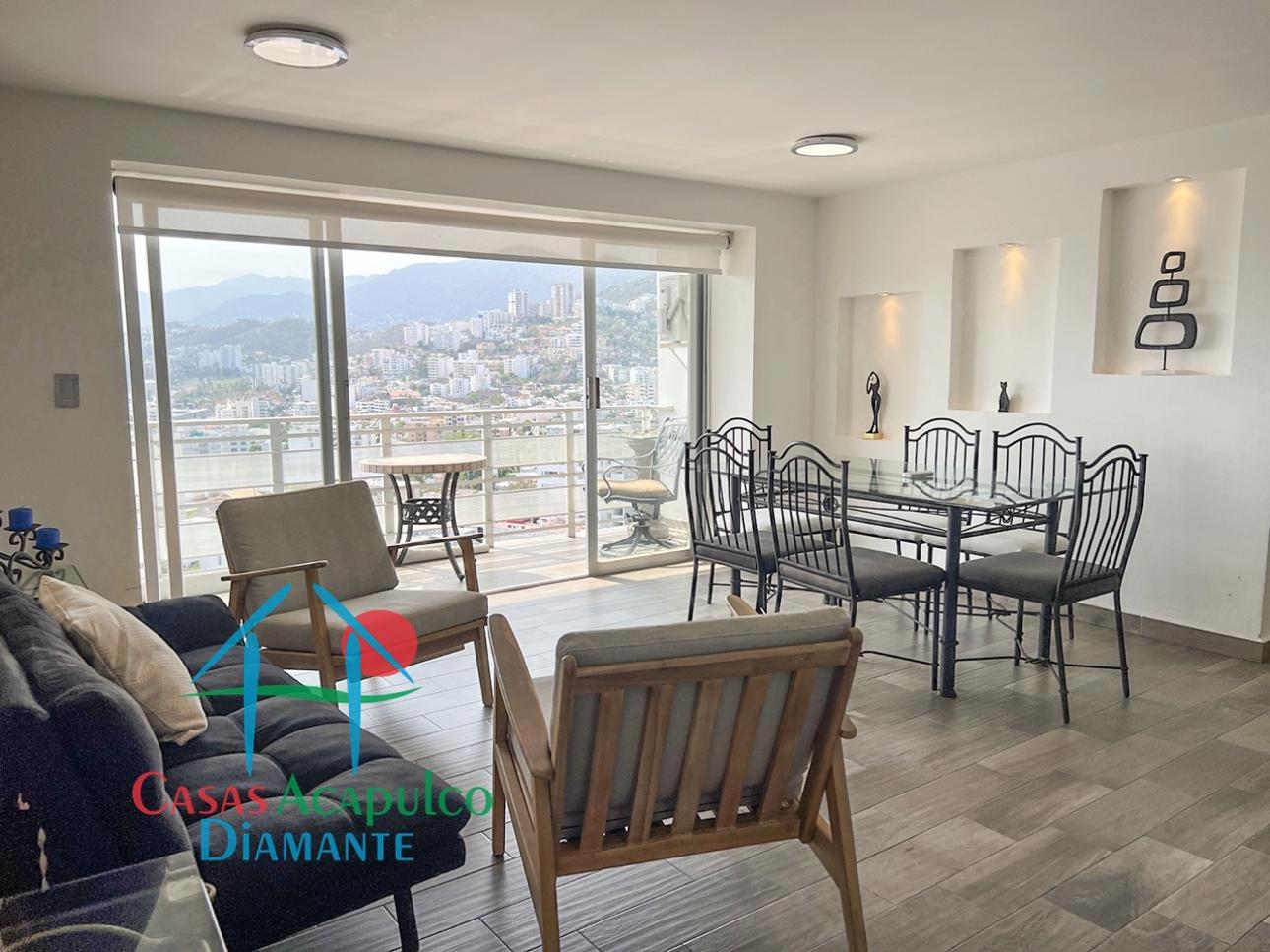 Departamento en piso alto con terraza y vista a la ciudad - 2
