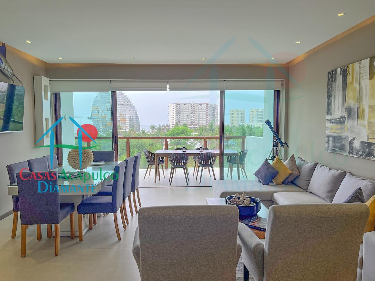 Departamento de lujo en condominio de playa