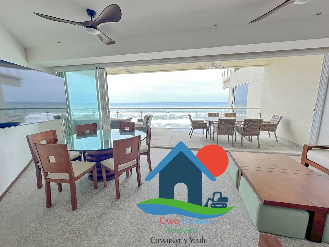 Depto con Terraza Frente al Mar y 3 Rec. Para 8 personas - 4
