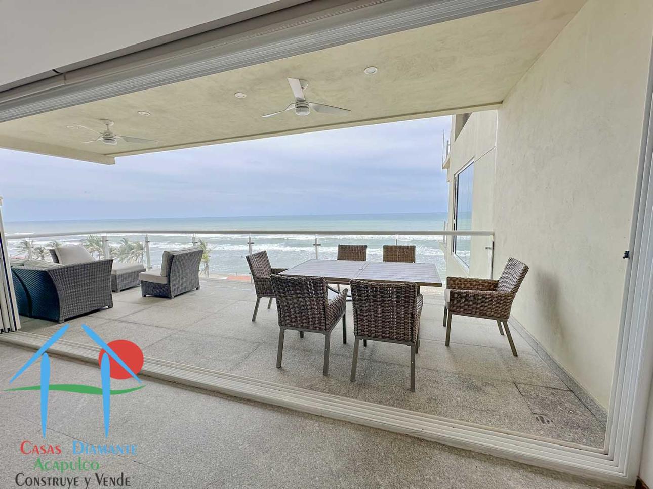 Depto con Terraza Frente al Mar y 3 Rec. Para 8 personas - 7