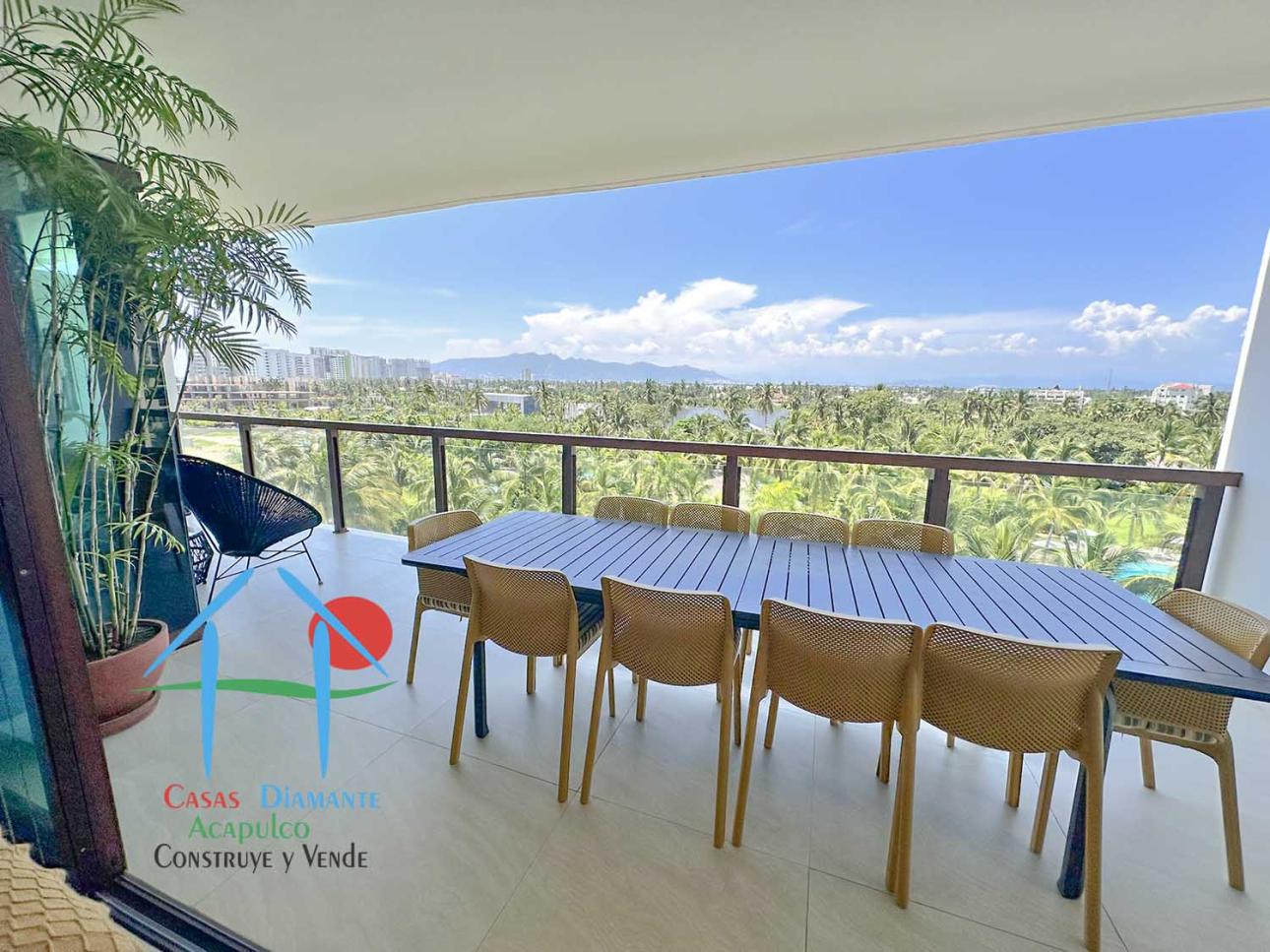 Depa en condominio de playa con terrazas, vista a la alberca — foto 5