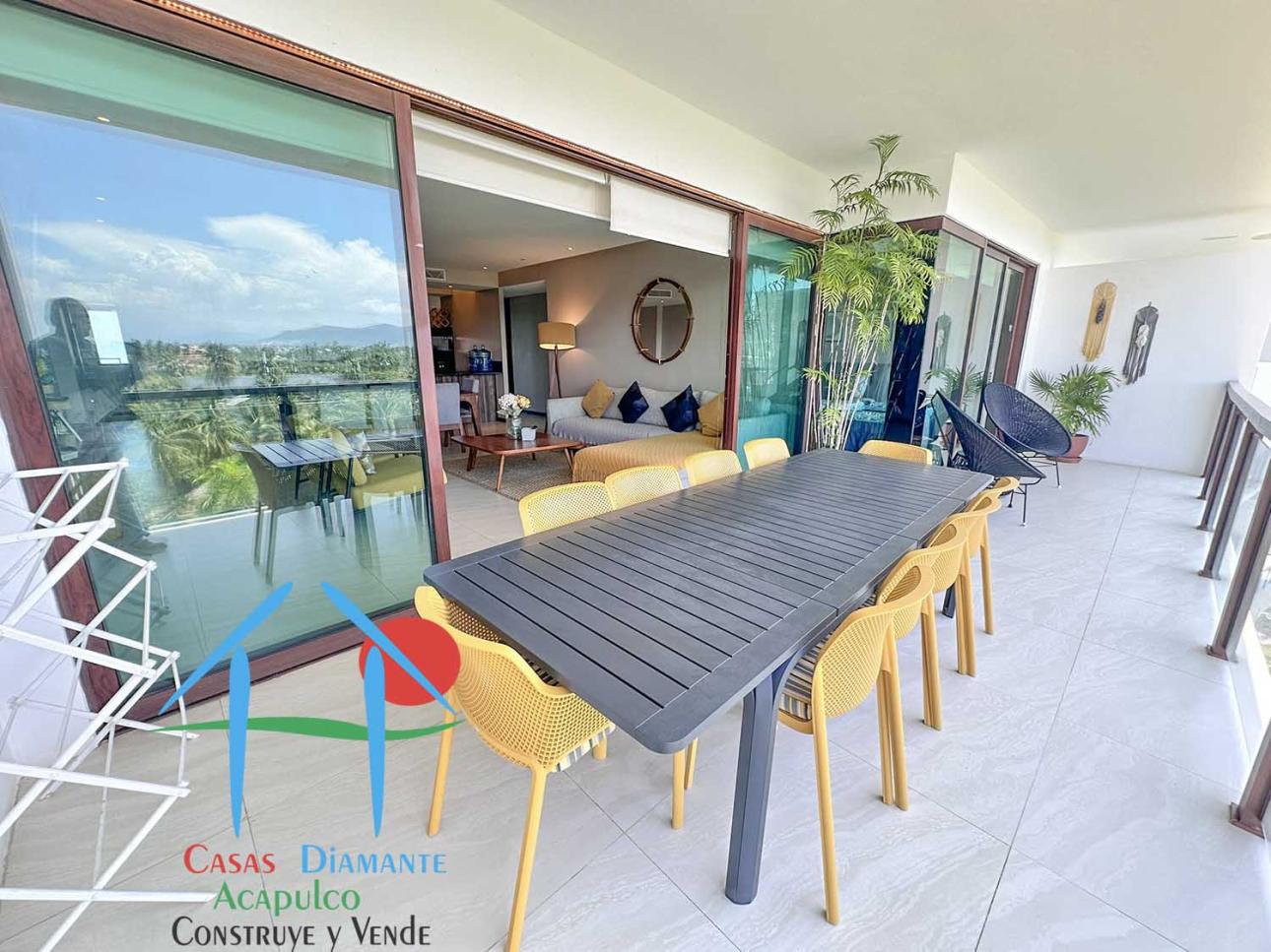 Depa en condominio de playa con terrazas, vista a la alberca — foto 6