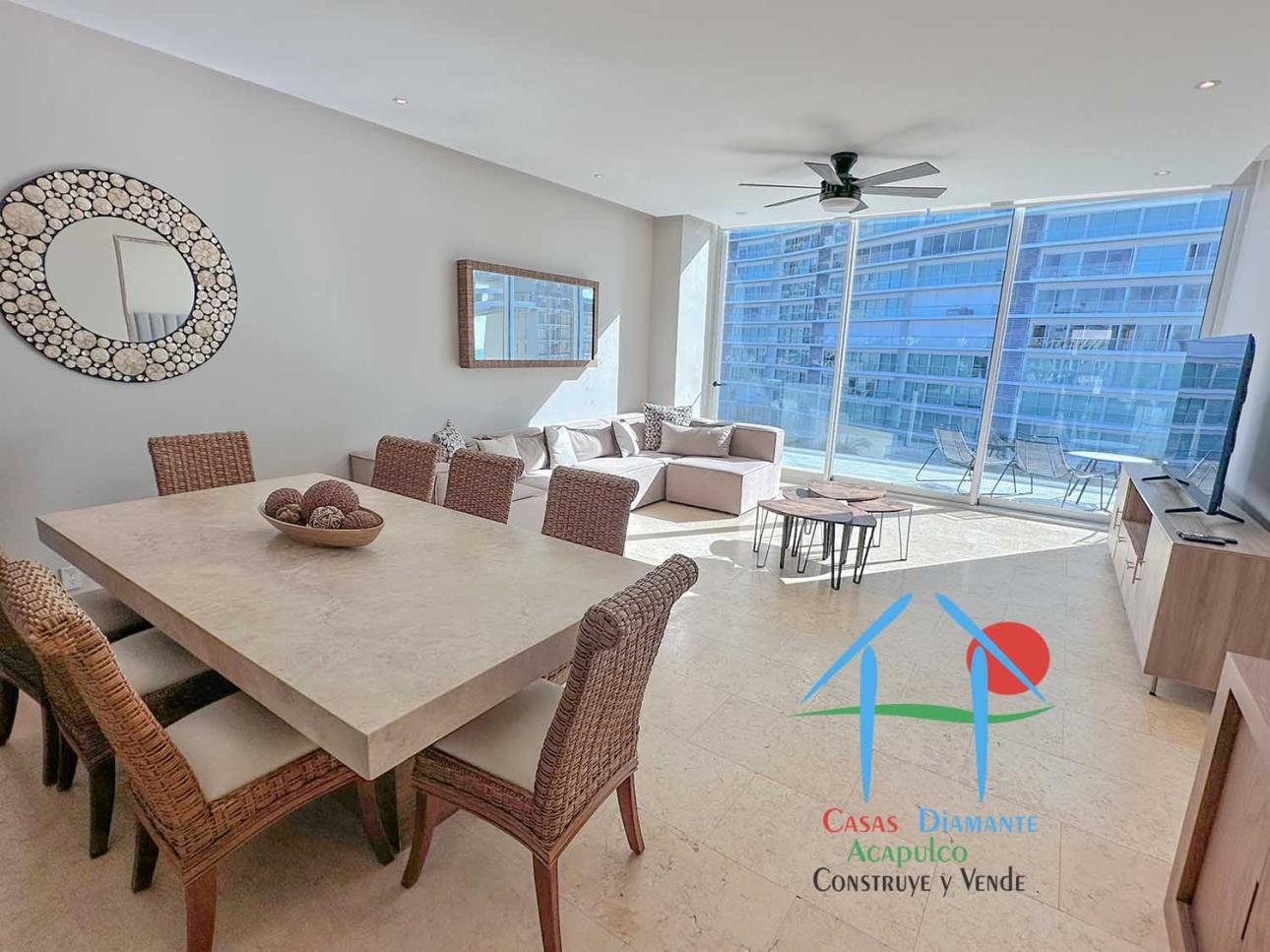 Depa de playa en Diamante con 3 rec y vista parcial al mar
