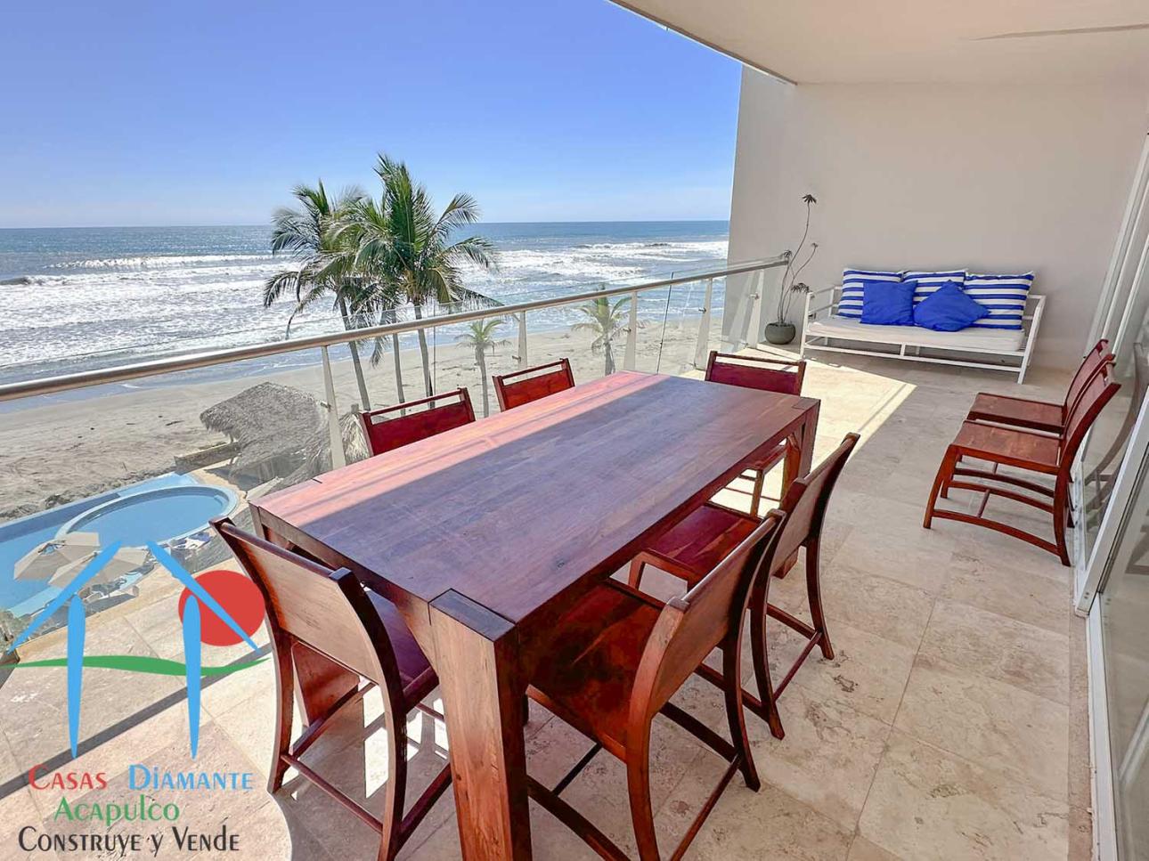 Depa de playa con 4 recámaras, terraza y vista al mar — foto 6