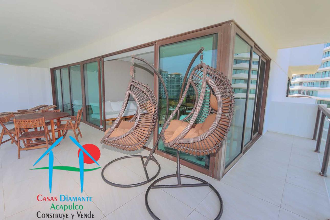 Depa en condominio de playa con terraza en L y vista al mar — foto 8