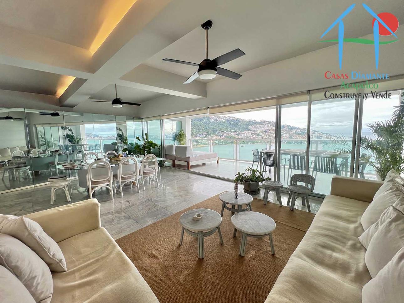 Penthouse con 5 recámaras y vista panorámica a la bahía