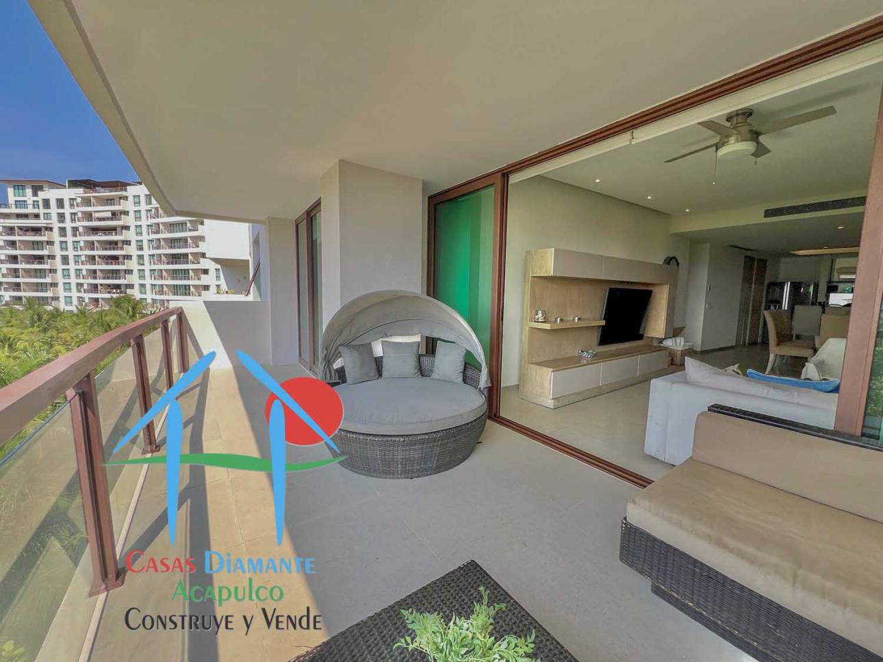 Depa de 4 recámaras con terraza y vista a las albercas — foto 7