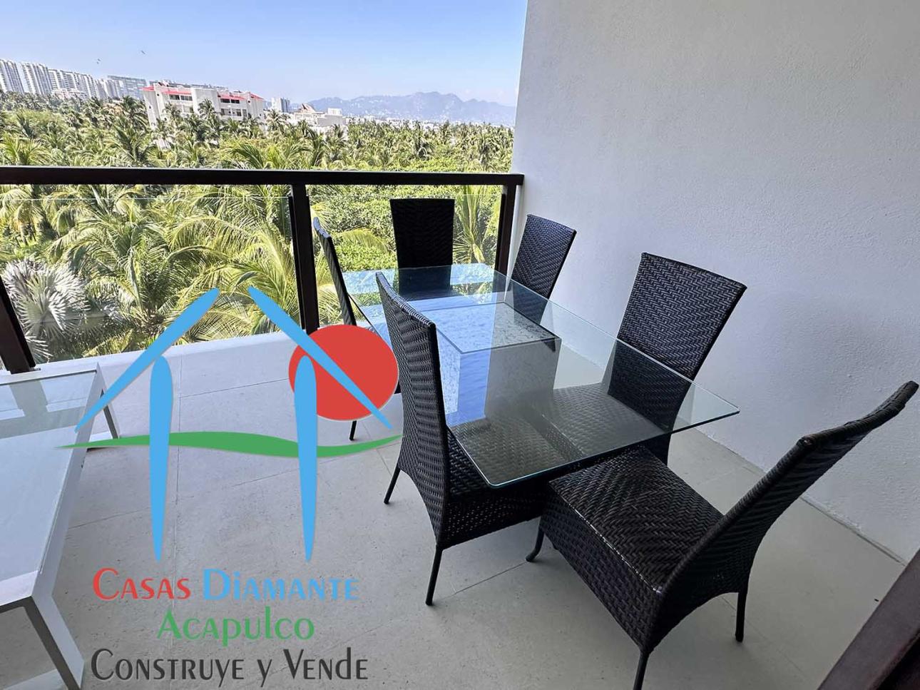Depa en Playa Diamante Terraza con vista a las áreas comunes — foto 9