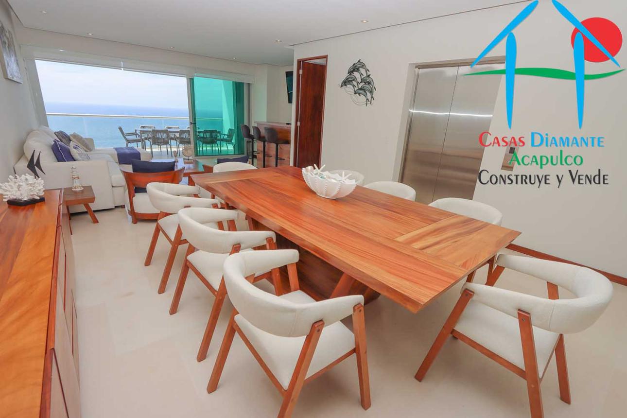 Depa de playa con 3 recámaras y terraza con vista al mar