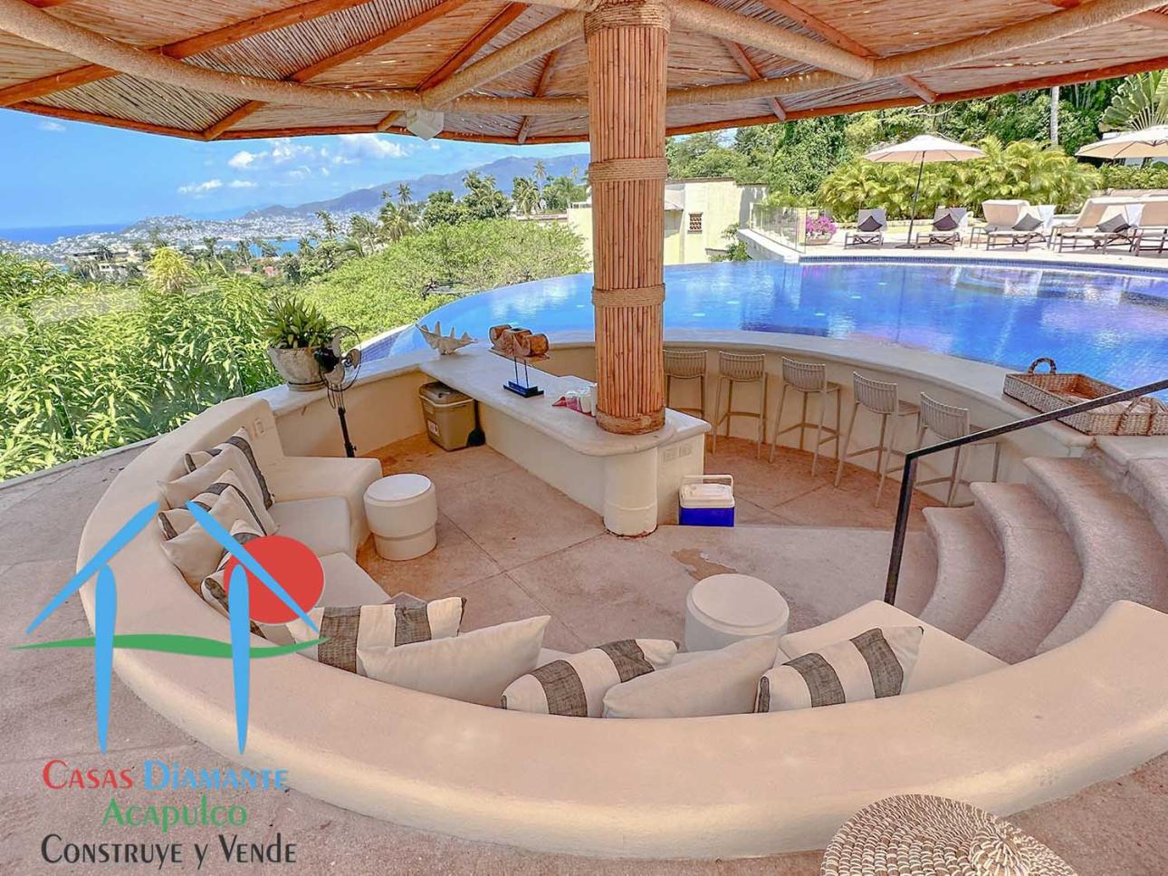 Casa con terraza, alberca, jacuzzi, pool bar y vista al mar - 8