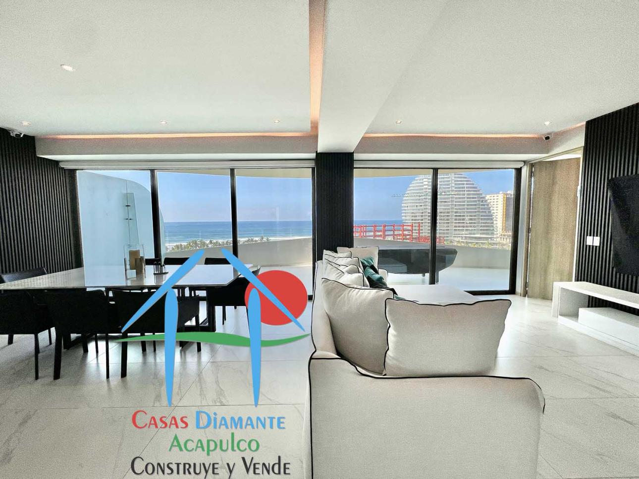Departamento en La Isla con 4 recámaras y vista al mar