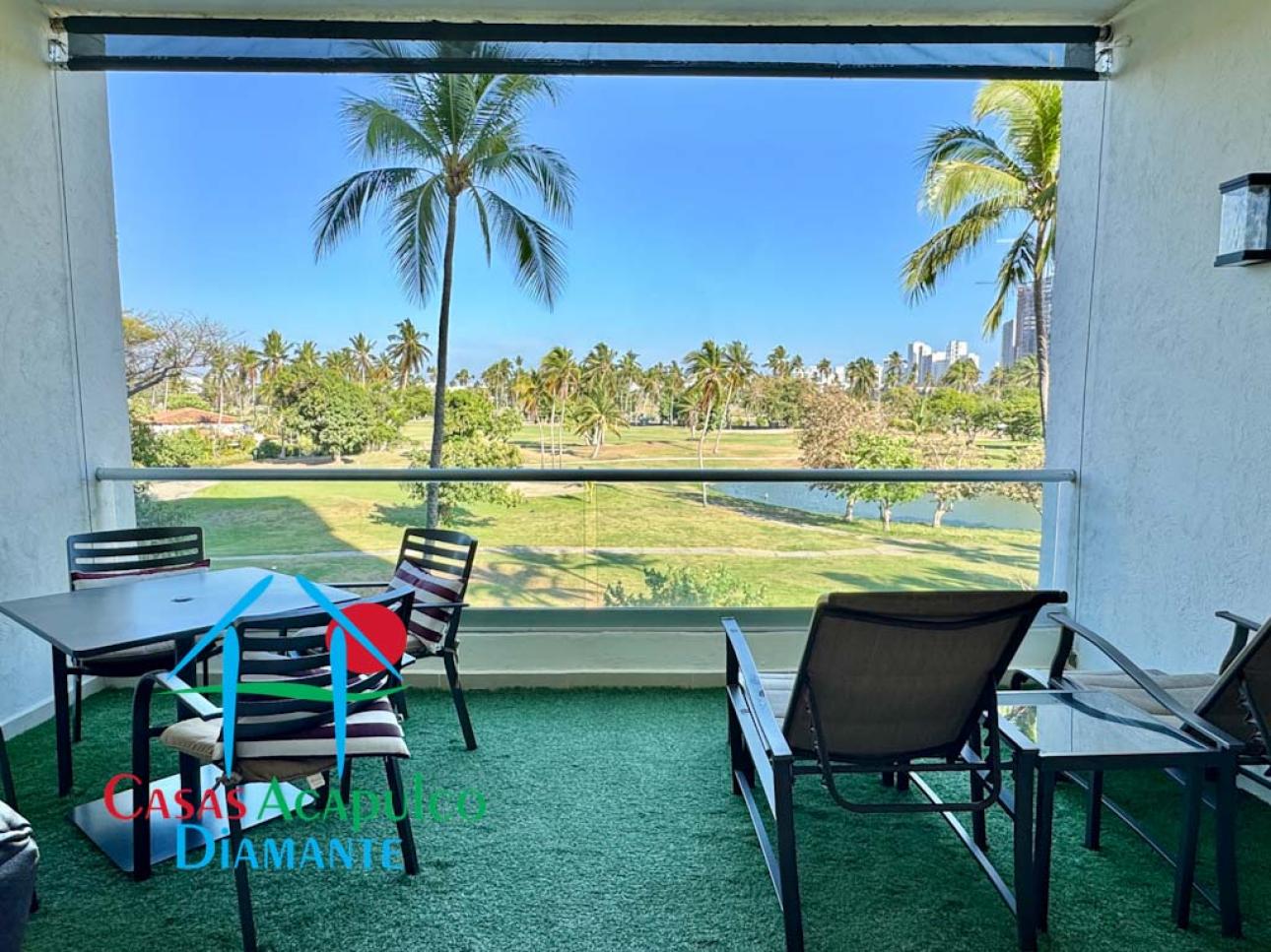 Depa con 2 recámaras y terraza con vista al campo de golf - 9