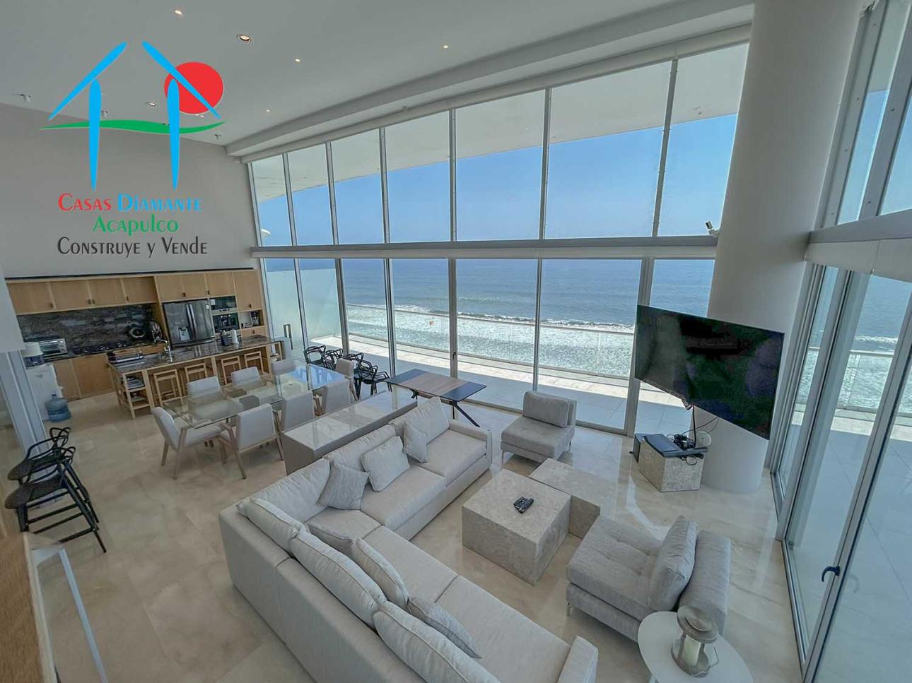 Penthouse de playa con 4 recámaras, terraza con vista al mar