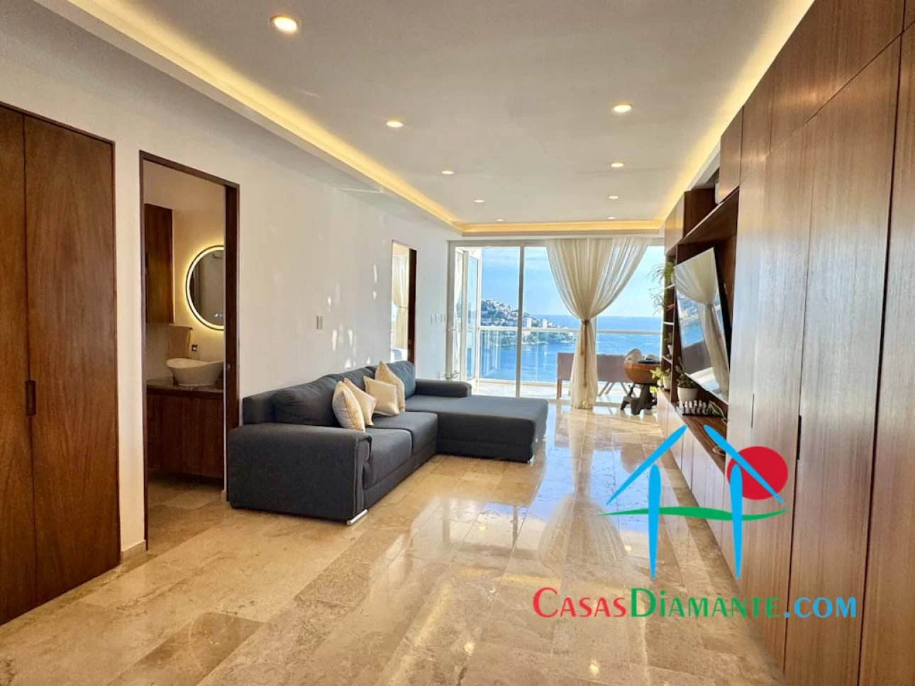 Depa con vista al mar y 2 recámaras en Acapulco Dorado