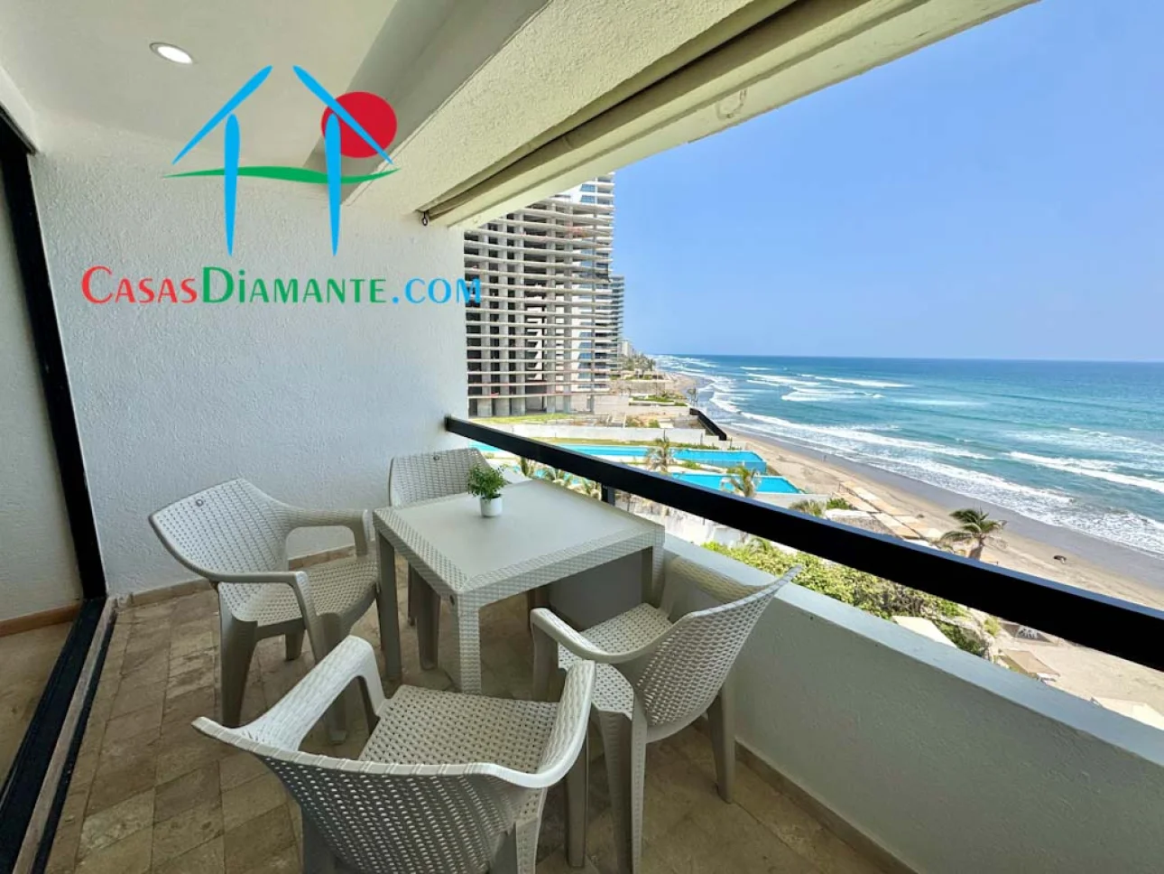Departamento a pie de playa con terraza y vista al mar — foto 12